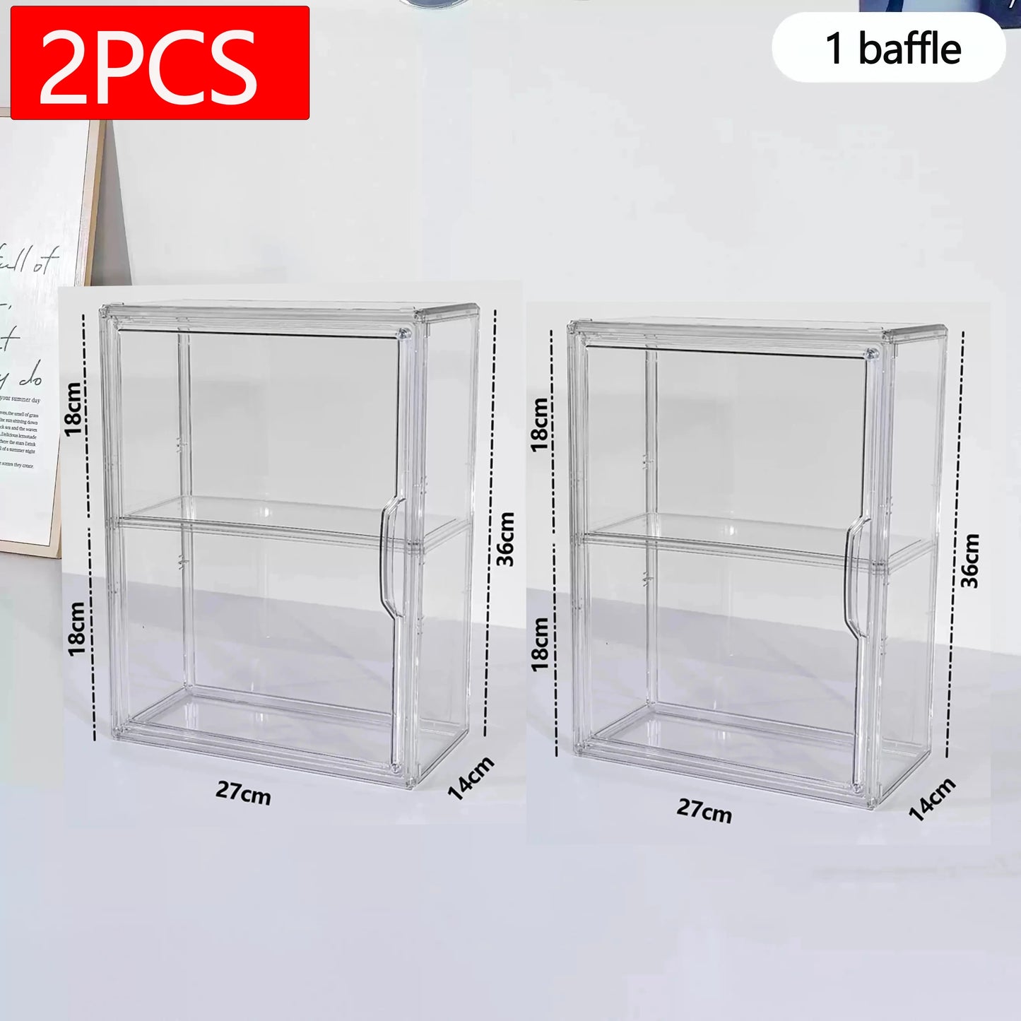 📦 US Warehouse Quick Ship Labubu Display Box, Transparent Acrylic Storage Case Dustproof for Doll Figures Blind Box Organizer