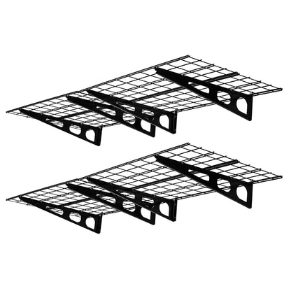 2 Pack 2x6Ft Garage Shelving Wall Mounted,  24"x72" Wall Shelf Garage Storage Rack Floating Shelves for Warehouse, Laundry