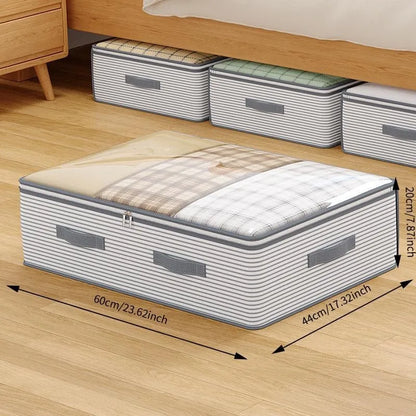 1pcs Under-Bed Drawer Storage Box, Flat Low-Profile Design with Sealed Lid, Spacious Capacity, Suitable for Clothing Toy Bedroom Clutter Reduction Long-Term Storage or Space-Efficient Organization