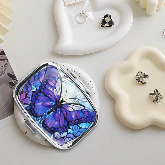 Travel Small Pill Box 2 Compartment Medicine Pill Case Portable Pill Container To Hold Vitamins Fish Oil Supplements Meds Tablet