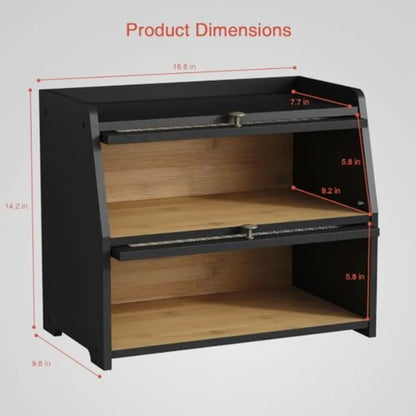 Large Bread Box for Kitchen Countertop Farmhouse Breadbox