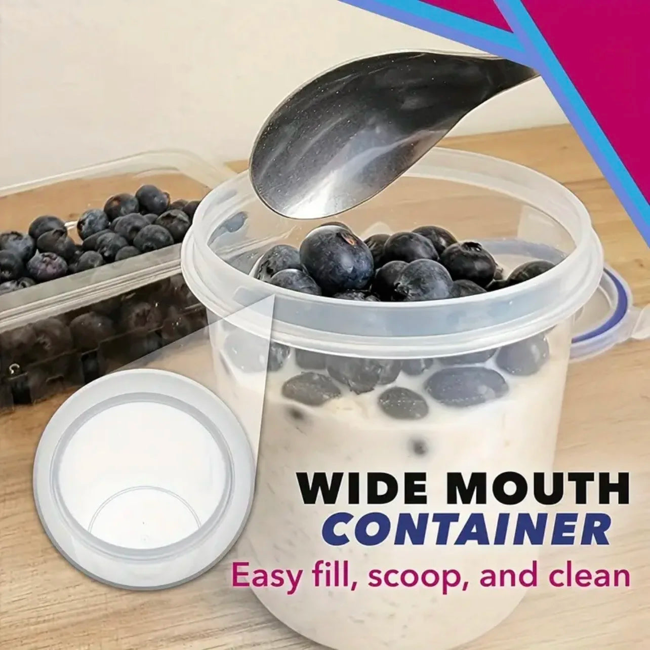 4pcs Microwave-safe Oat Containers 28Oz with Sealing Ring Reusable Storage Jar for Yogurt Fruit Salad Great for Breakfast Snacks