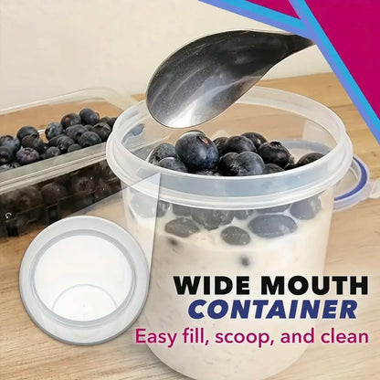 4pcs Microwave-safe Oat Containers 28Oz with Sealing Ring Reusable Storage Jar for Yogurt Fruit Salad Great for Breakfast Snacks