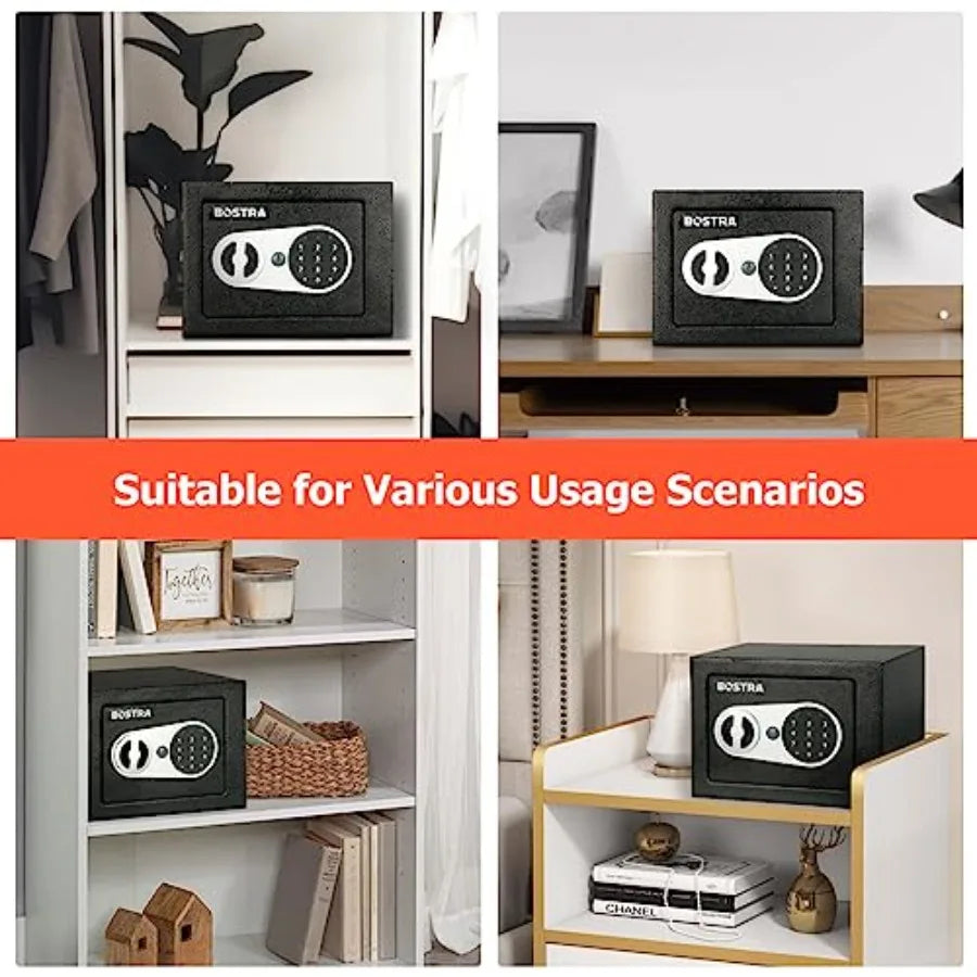 Fireproof Safe Box with Sensor Light with Digital Keypad Security Safe Box for Home 0.23 Cubic