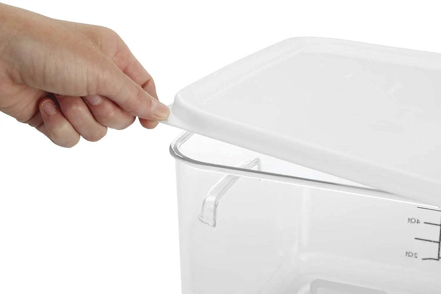 Clear Square Food Storage Container 22 Quart for Kitchen, Sous Vide, Meal Prep - Durable & Space Saving