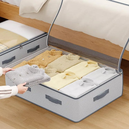 1pcs Under-Bed Drawer Storage Box, Flat Low-Profile Design with Sealed Lid, Spacious Capacity, Suitable for Clothing Toy Bedroom Clutter Reduction Long-Term Storage or Space-Efficient Organization