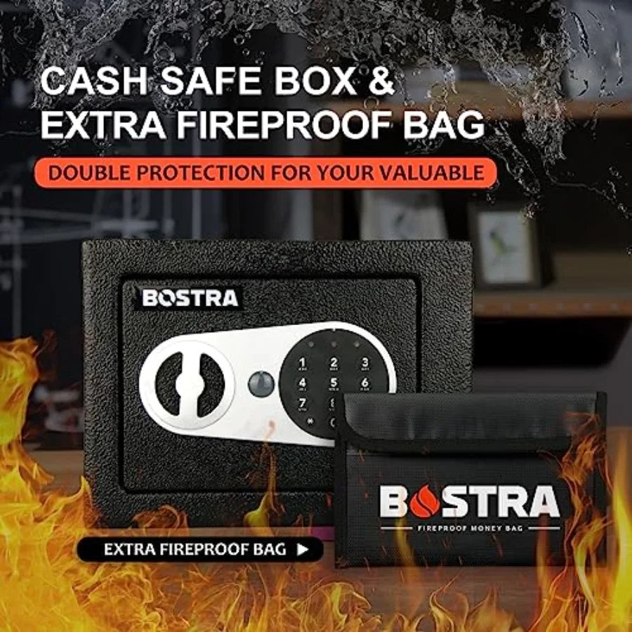 Fireproof Safe Box with Sensor Light with Digital Keypad Security Safe Box for Home 0.23 Cubic