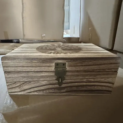 Handmade Wooden Tree of Life Engraving Keepsake Box Jewellery Organizer Unique Gift Ideas for Men & Women
