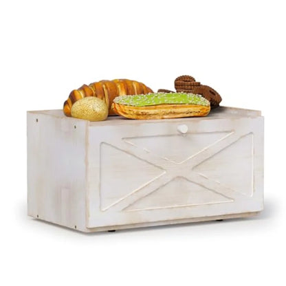 Bamboo Bread Box for Kitchen Counter Farmhouse