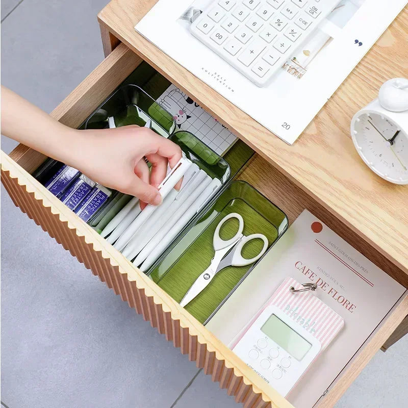 Transparent Box Storage Organizer Desk Plastic Storage Box Container Drawer Organizer Jewelry Box Makeup Organizer Boxes 2042