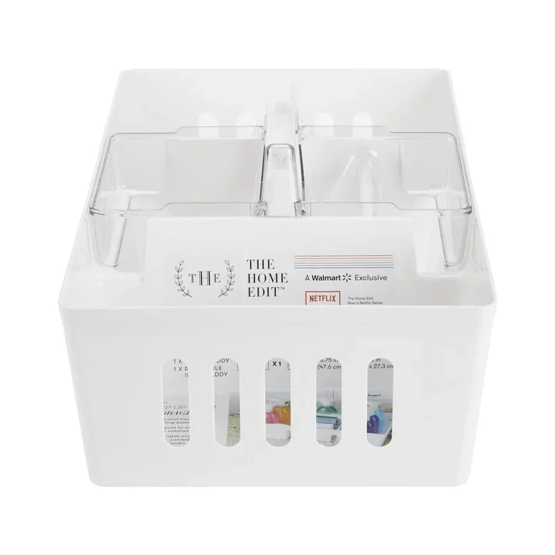 XL 2-in-1 Cleaning Caddy Storage Organizer Removable Inner Insert Cleaning Supplies Jumbo Wipes Large Bottles Under Cabinet