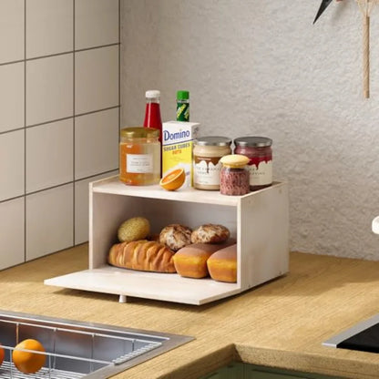 Bamboo Bread Box for Kitchen Counter Farmhouse