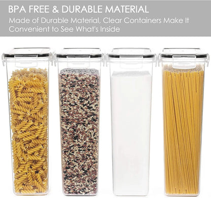 Airtight Food Storage Containers with Lids, 2/4 PCS 2.8L Pasta Containers for Pantry Organization and Storage, BPA Free Kitchen