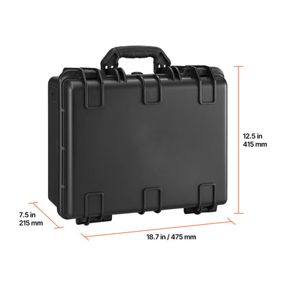 SucceBuy Hard Pistol Case Hard Gun Case with XPE Foam Lining Waterproof Pistol Box with Customizable Interior for Gun Lenses