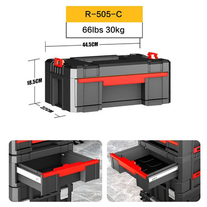 Delixi Electrical Appliances. For sale separately. Stackable roller tool box, plastic portable folding storage box, large capaci