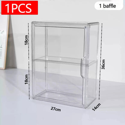 📦 US Warehouse Quick Ship Labubu Display Box, Transparent Acrylic Storage Case Dustproof for Doll Figures Blind Box Organizer