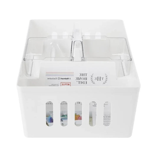 XL 2-in-1 Cleaning Caddy Storage Organizer Removable Inner Insert Cleaning Supplies Jumbo Wipes Large Bottles Under Cabinet