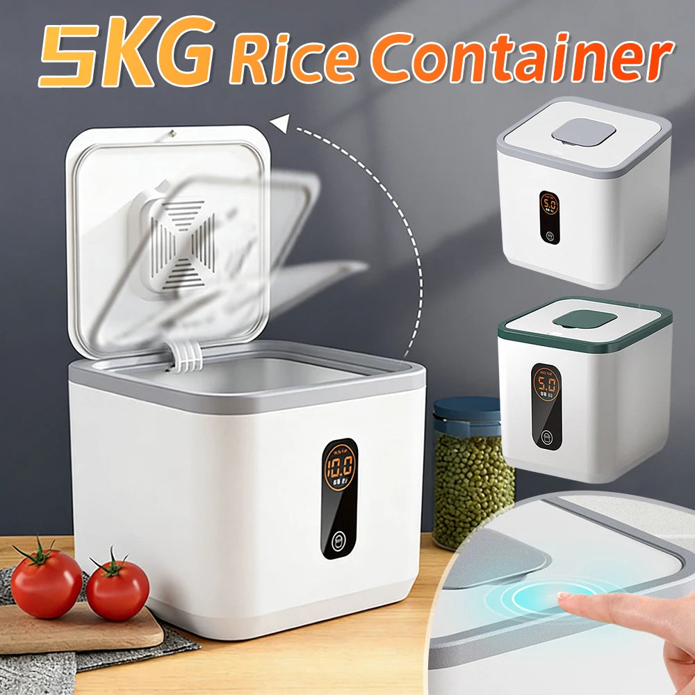 5KG  Container with Measuring Cup  for Rice Cereals Grains Flours Pet Food