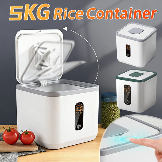 5KG  Container with Measuring Cup  for Rice Cereals Grains Flours Pet Food