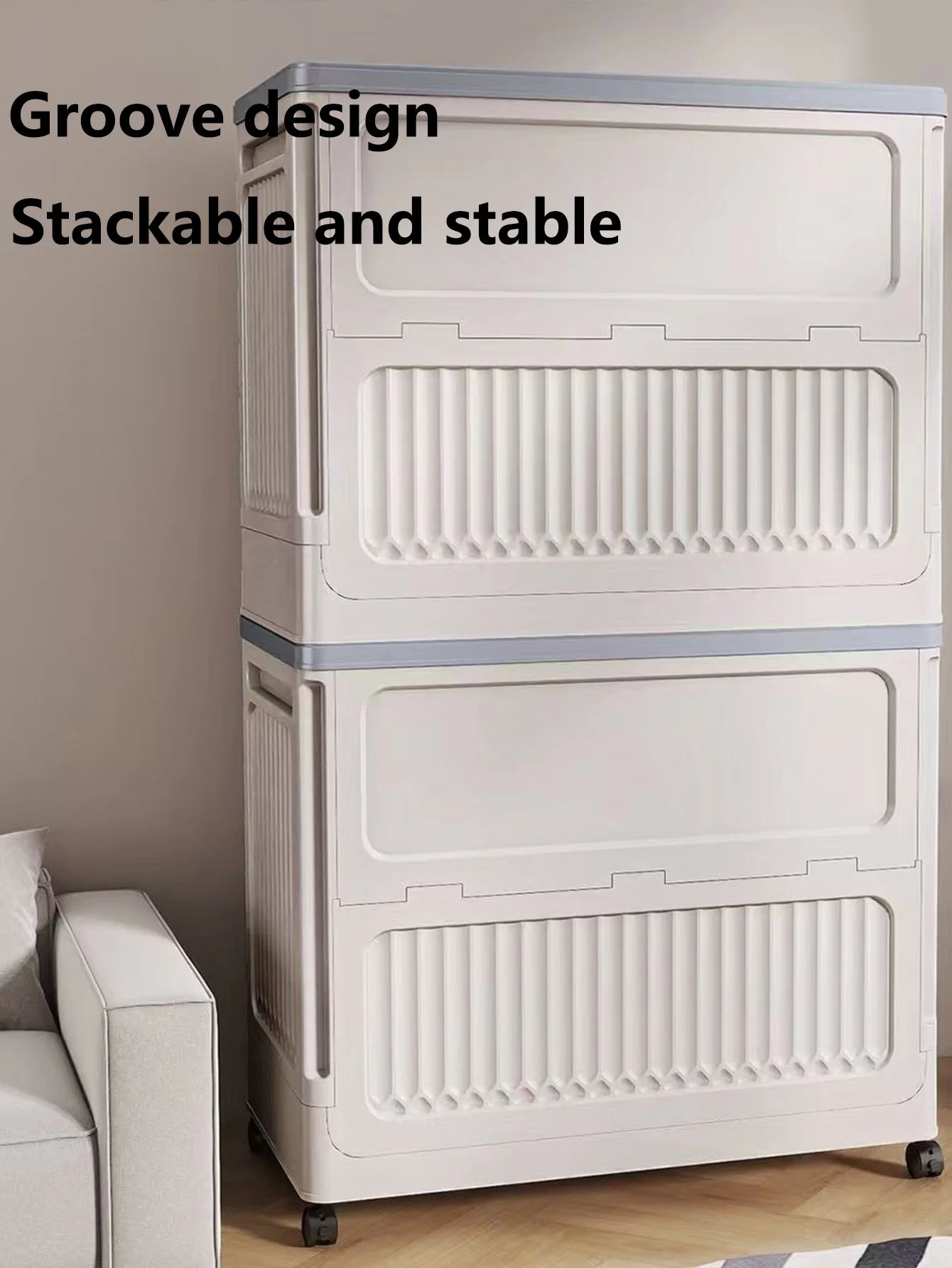 Foldable Large Capacity Doll Storage Basket Toy Organizer with Wheels for Plush Toys Home Organization Essential