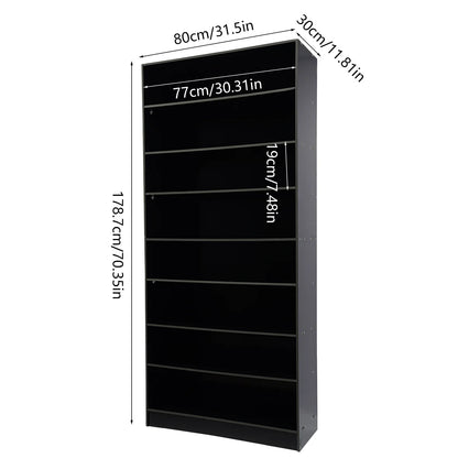 80cm Shoe Organizer 8 Tiers Shoe shelf Shelves Organizers Storage Cabinet White/Black For Storing Shoes, Trainers, sandals
