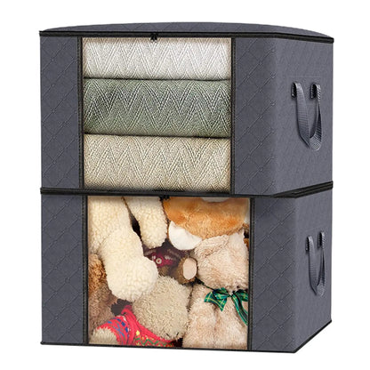 Foldable Under Bed Storage Containers with Clear Window Underbed Toy Organizers and Clothing Storage Bags Closet Storage Bins