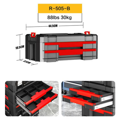 Delixi Electrical Appliances. For sale separately. Stackable roller tool box, plastic portable folding storage box, large capaci