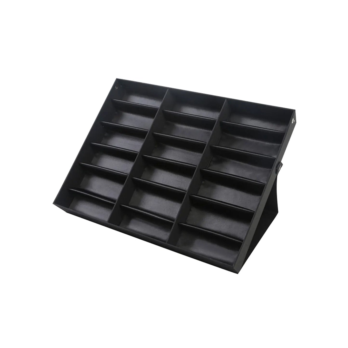 18 slots Glasses display stand Eyeglass Holder Storage Case Organizer Sunglasses Box Tray Tilt Standing Grid Spectacles boxes