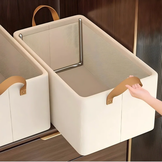 Foldable Fabric Storage Box for Home Use Wardrobe Organizer for Clothes and Pants Layered Storage Solution