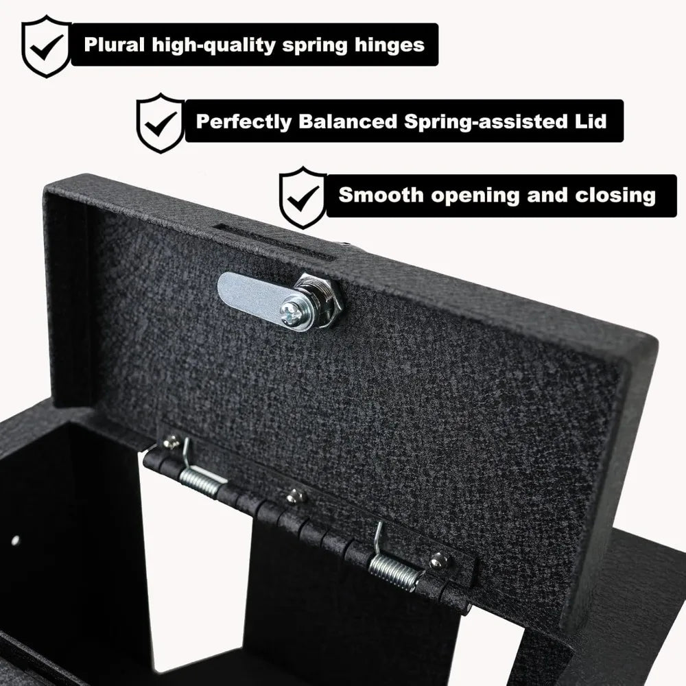 Center Console Safe Vault - KEREN Console Gun Safe Box Compatible with Subaru Outback 2015-2019, 4-Digit Combination Lock