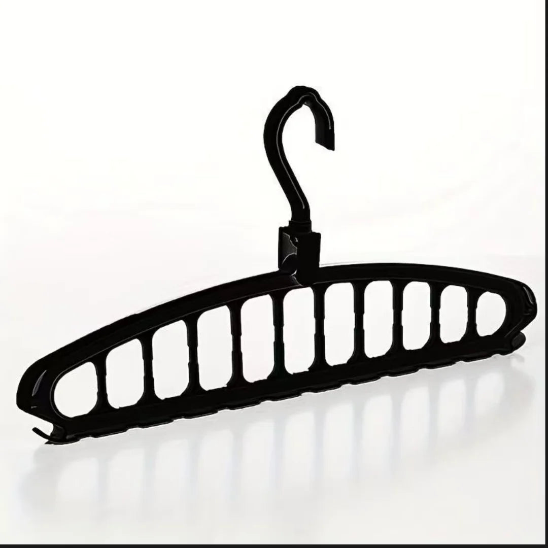 Ultimate Closet Organizer: 2pcs Foldable Hanger Set with 11 Holes, Maximize Space for Pants, Jeans, Ties, Scarves, Belts - Heavy Duty Wardrobe & Cabinet Storage Solution, Holds 44 Items