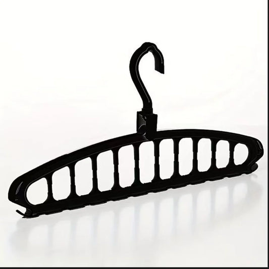 Ultimate Closet Organizer: 2pcs Foldable Hanger Set with 11 Holes, Maximize Space for Pants, Jeans, Ties, Scarves, Belts - Heavy Duty Wardrobe & Cabinet Storage Solution, Holds 44 Items