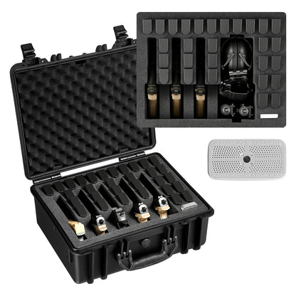 SucceBuy Hard Pistol Case Hard Gun Case with XPE Foam Lining Waterproof Pistol Box with Customizable Interior for Gun Lenses