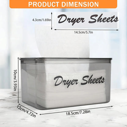 , Dryer Sheet Container with Label, Tissue Box, Acrylic Storage Box