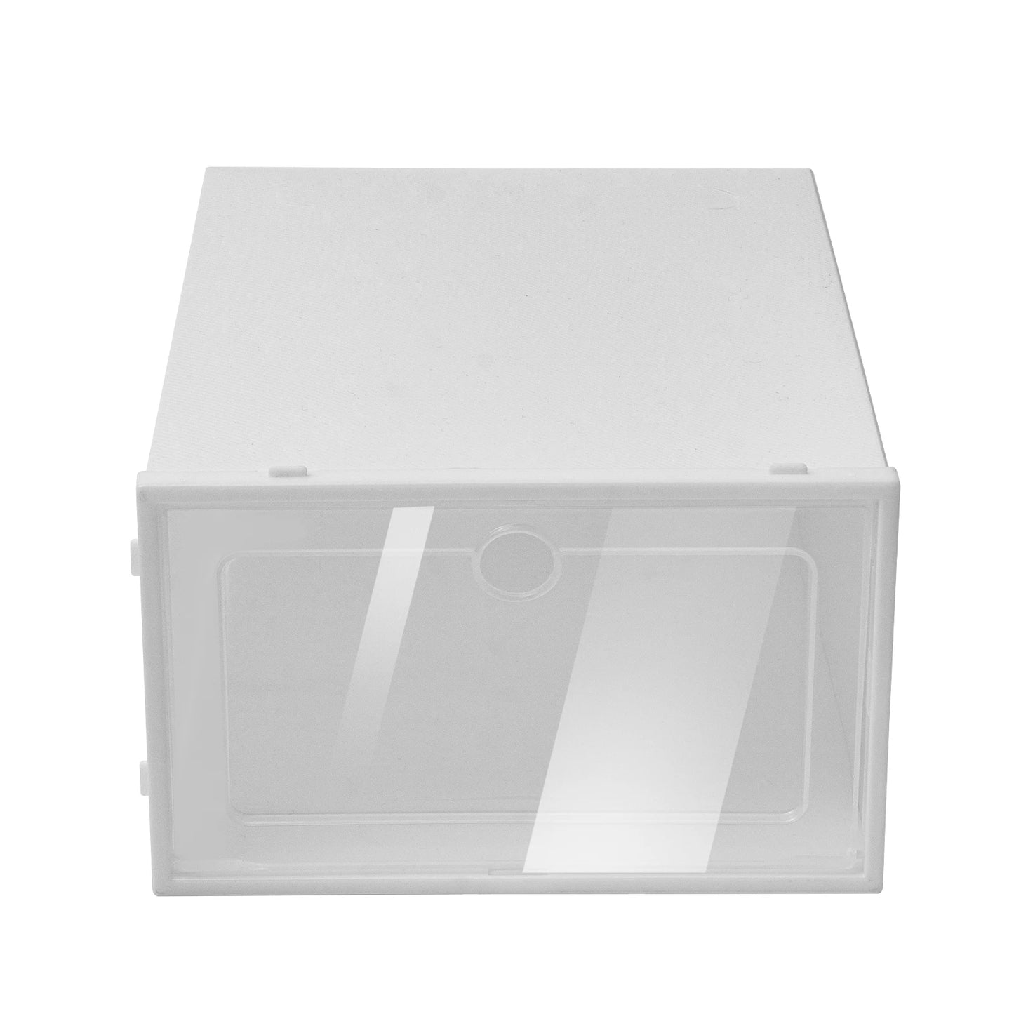 20/24 Pcs Foldable Transparent Shoe Box Simple Plastic Drawer Style Stackable Box Dustproof Free Combination Rack