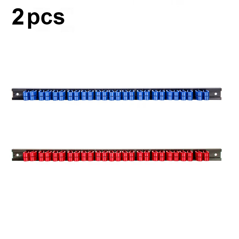 1/2PCS Screwdriver Organizer and Wrench Organizer Hand Tool Holder Plastic Rail Wrench Hanger with Clips