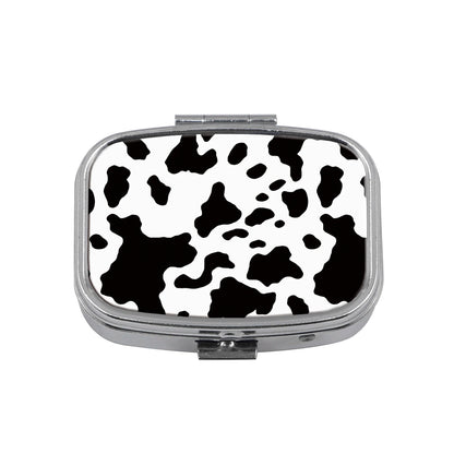 Cute Cats Pill Box Divided Metal Square Animals Tiger Birds Pill Box Travel Portable Medicine Case