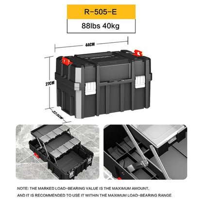 Delixi Electrical Appliances. For sale separately. Stackable roller tool box, plastic portable folding storage box, large capaci