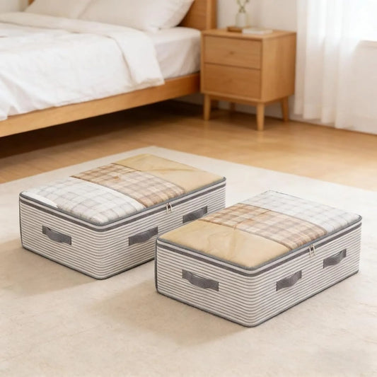 1pcs Under-Bed Drawer Storage Box, Flat Low-Profile Design with Sealed Lid, Spacious Capacity, Suitable for Clothing Toy Bedroom Clutter Reduction Long-Term Storage or Space-Efficient Organization