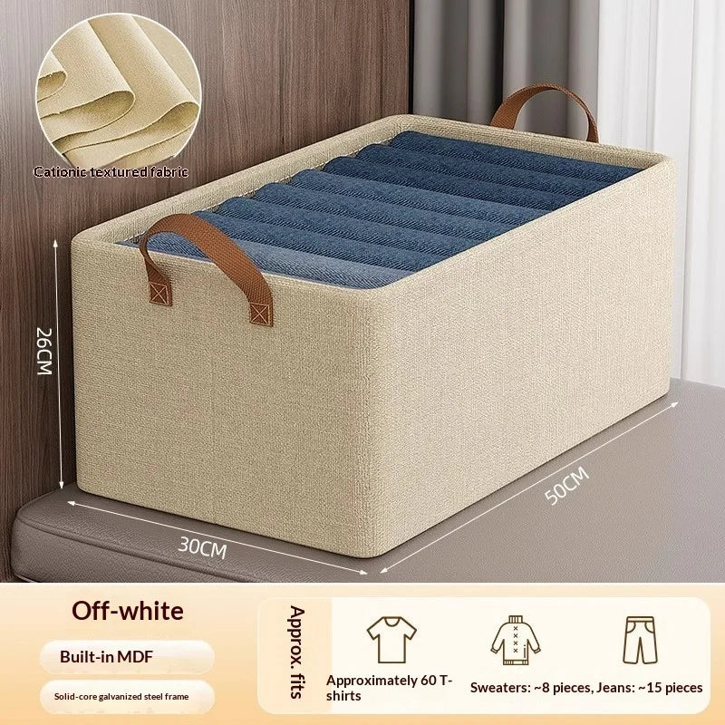 Foldable Fabric Storage Box for Home Use Wardrobe Organizer for Clothes and Pants Layered Storage Solution