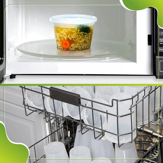 Leakproof Food Storage Containers, 40 Sets BPA-Free Microwaveable Clear Plastic, Freezer & Dishwasher Safe