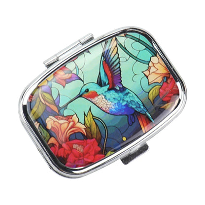 Travel Small Pill Box 2 Compartment Medicine Pill Case Portable Pill Container To Hold Vitamins Fish Oil Supplements Meds Tablet