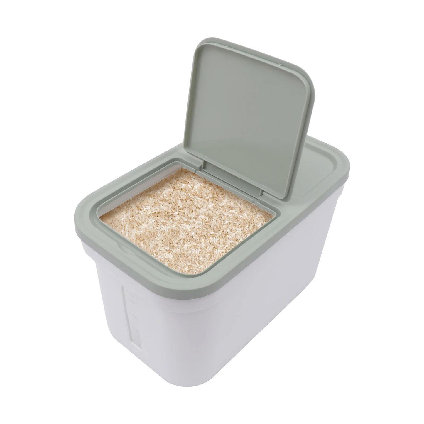 Airtight Rice Storage Container 22 Lbs Food-Grade PP Grain Dispenser with Measuring Cup for Rice Beans Flour & Dry Food