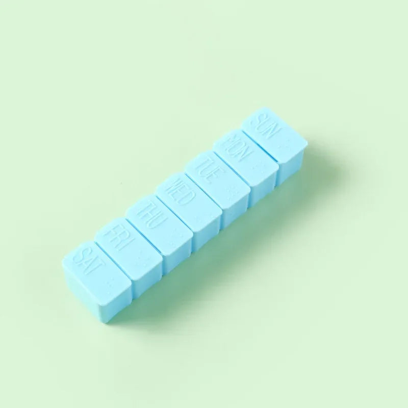 2Pcs/Set Travel Pill Box Holder Weekly Medicine Storage Organizer Container