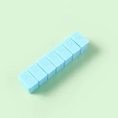 2Pcs/Set Travel Pill Box Holder Weekly Medicine Storage Organizer Container