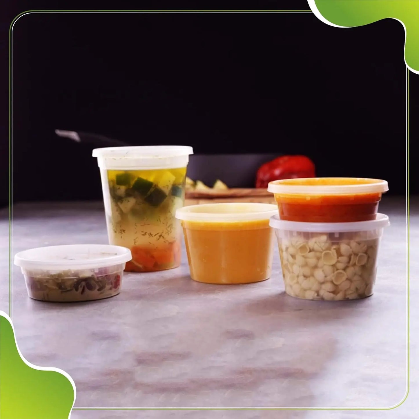 Leakproof Food Storage Containers, 40 Sets BPA-Free Microwaveable Clear Plastic, Freezer & Dishwasher Safe