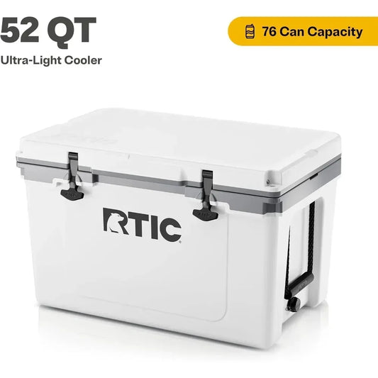 BestsellerUltra-Light 52 Quart Hard Cooler Insulated Portable Ice Chest Box for Beach, Drink, Beverage, Camping, Picnic, Fishing