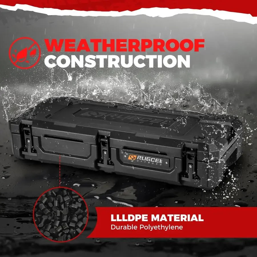 98L OffRoad Storage Case 90 Quart Waterproof Dry Box for Overland Trips, Car Camping amp Roof Gear Storage