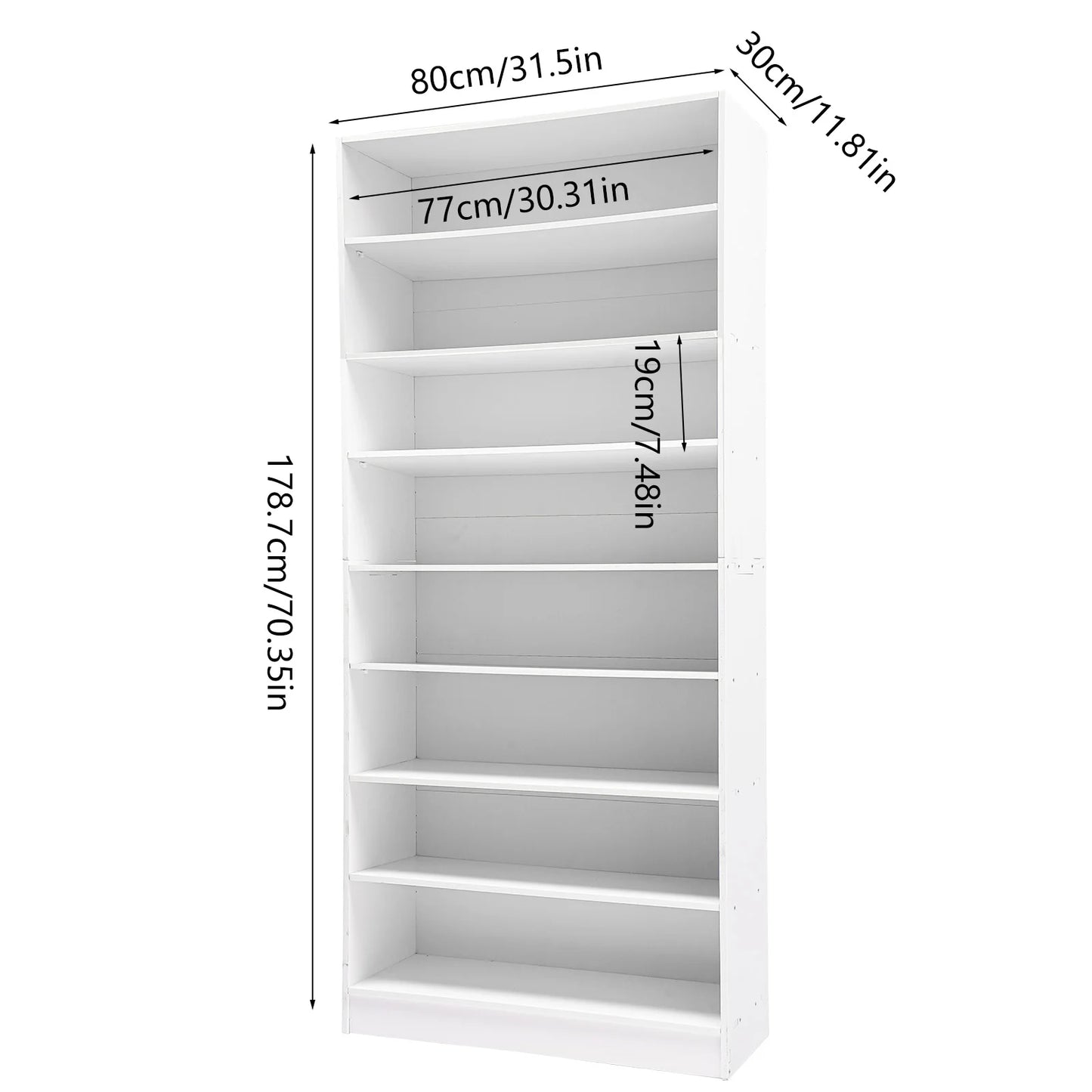 80cm Shoe Organizer 8 Tiers Shoe shelf Shelves Organizers Storage Cabinet White/Black For Storing Shoes, Trainers, sandals