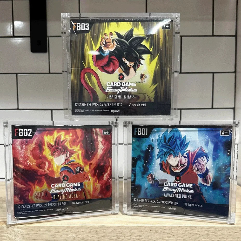 [K]3Pack Acrylic Case Fits FB Booster Box Display Case Collector Protector UV Resistant with Magnetic Lid for Booster Box